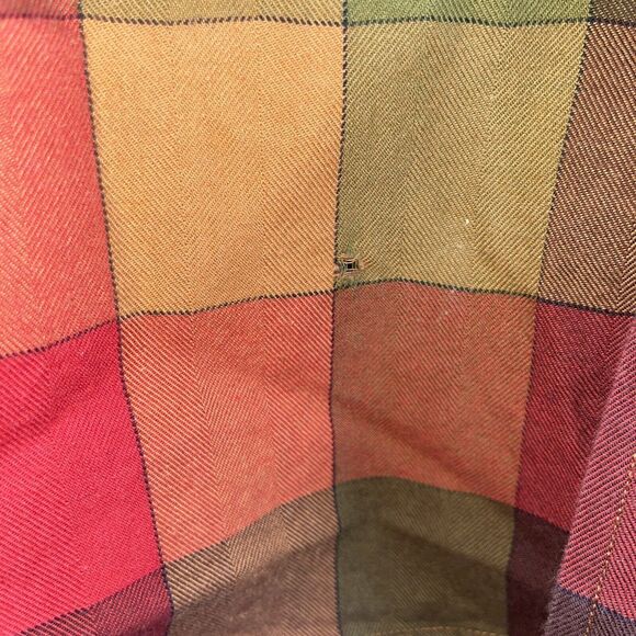 Orvis Signature Collection L Wool Blend Fall Check Plaid Long Sleeve Shirt Flaw - Picture 6 of 6